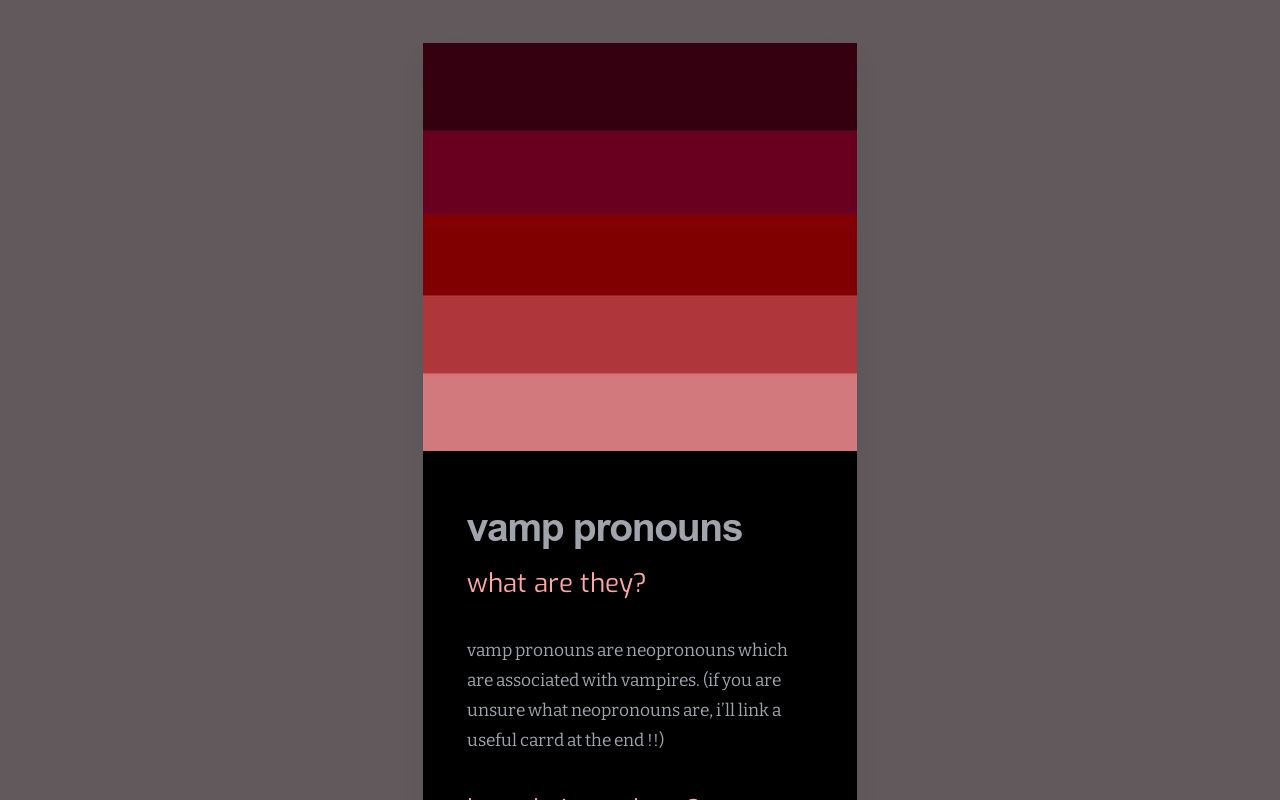 vamp pronouns